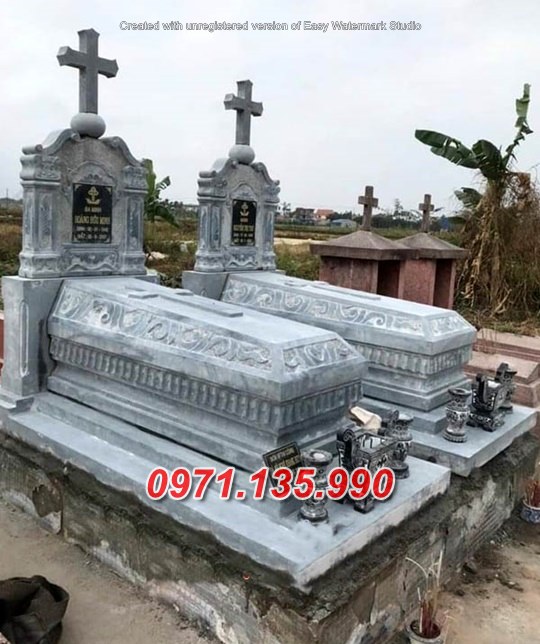 Bắc Ninh Chụp Mẫu mộ đá công giáo đẹp bán tại Bắc Ninh - Lăng mộ đạo-image-3