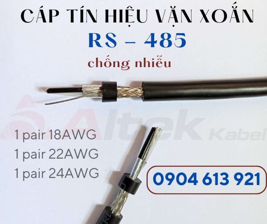 Cáp xoắn truyền thông RS485 chống nhiễu 1 pair 24AWG-image-2