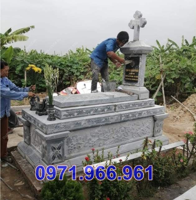 Mẫu mộ đá công giáo đẹp bán tại lạng sơn - mộ đá ông bà bố mẹ 34-image-2