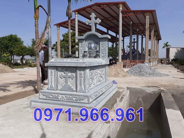 Mẫu mộ đá công giáo đẹp bán tại lạng sơn - mộ đá ông bà bố mẹ 34-image-3