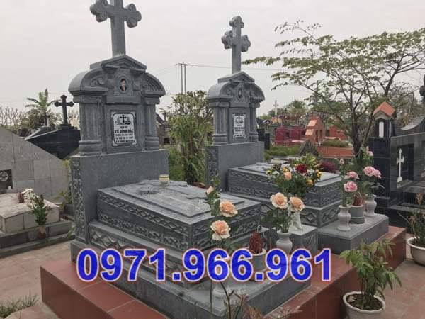 Mẫu mộ đá công giáo đẹp bán tại bình định - mộ đá ông bà bố mẹ 4524-image-3